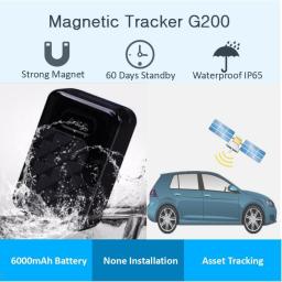 Wireless Car GPS Tracker G200 Super Magnet WaterProof Vehicle GPRS Locator Device 60 Days Standby Real-Time Online App Tracking