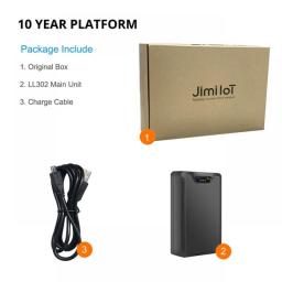 JIMIIOT 4G Asset Rastreador LL302 Bluetooth Car Tracker Door Open Alert Temperature Sensor Localizador GPS Multi Alarm Locator