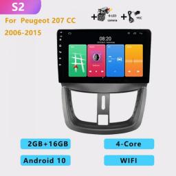 2 Din Android Radio Car Multimedia Player Wireless Carplay Auto GPS WIFI For  Peugeot 207 CC  207CC 2006 2007 2008 2009-2015