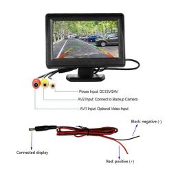 1x Car Rear View Camera With Monitor 4.3