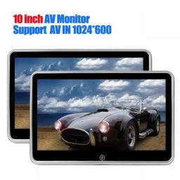 Car Headrest Monitor 10.1 Inch Video AV Input 1024*600 Ultra-thin TFT LCD Display Support Multi-format Movie Play