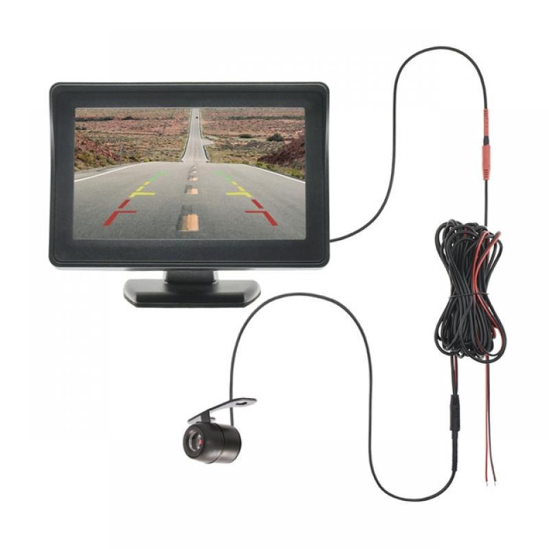 MJDOUD Car Rear View Camera with Monitor for Vehicle parking HD Reversing Camera monitor with 4.3 Inch Screen Easy Installation