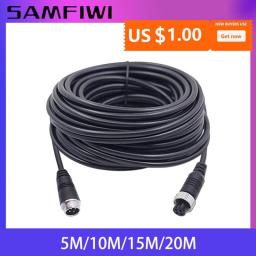 5M/10M/15M/20M 4 Pin Aviation Vehicle Cctv Camera Waterproof Extension Cable 4-Pin Aviation Video Cable Backup Camera Wire
