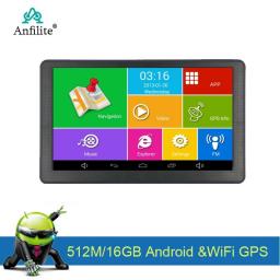 7 Inch Capacitive Screen DDR 512M ROM 16GB Car GPS Navigation Android WIFI Truck Gps Navigator AVIN Support Rear Camera