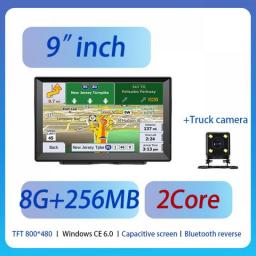 9 Inches 3D GPS Navigation 2023 Map For Car Wince 6.0 Touch Screen Transmission Bluetooth Sat Navig 24V Truck GPS Navigators CE