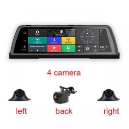 ADAS 4G Dash Cam Car Mirror Rear Camera Dashboard ADAS Car 4 Cameras Video Recorder Car DVR GPS Navigation Bluetooth 24H Park