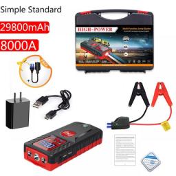 New 229800mah 8000A Portable Car Jump Starter Device Booster 12v High Power Bank Automobile Emergency Starting Booster For Car
