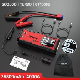GOOLOO 4000A Car Jump Starter 26800mAh Power Bank Portable Charger Booster 12V Auto Starting Device Emergency Battery Starter