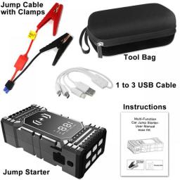 GKFLY 24000mAh Car Jump Starter 2500A 12V Output Portable Emergency Start-up Charger For Cars Booster Battery Starting