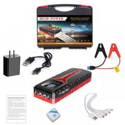 Car Jump Starter 8000A Battery Charger 2298000mAh Emergency Power Bank Booster For 12V Gasoline And Diesel Vehicles