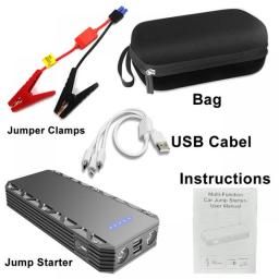 New Arrival 3000A Car Jump Starter 26000mAh Portable Power Bank 12V Starting Cables Device Car Battery Booster For Diesel Petrol