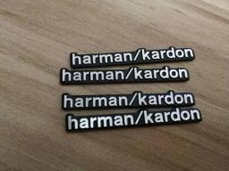 4pcs/lot Harman/kardon Hi-Fi Speaker Audio Speaker 3D Aluminum Badge Emblem Stereo Sticker 43x5mm