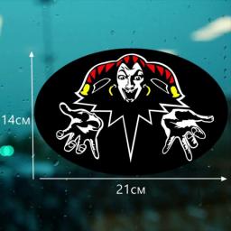 CK2704#21*14cm King And The Clown. Funny Car Sticker Colorful Decal Car Auto Stickers For Car Bumper Window Car Decorations