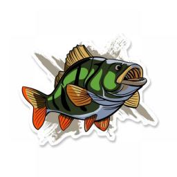V1614# For Fishing Fish Car Stickers Motorcycle Decal Laptop Vinyl Car Wrap Anime Surfboard Decals Decor Car Accessories