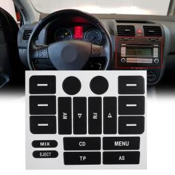 1 Set Car Air Condition Radio Control Button Repair Stickers Decals For Golf MK5 For Passat PVC Car Interior Accessories