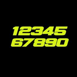 Y399# Figures 0 1 2 3 4 5 6 7 8 9 Racing Number Helmet Racing Vinyl Decals Motorcycle Accessories Sticker
