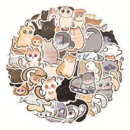 60pcs Cute Creative Pet Cat Car Sticker Kawaii Cats Animal Styling Stickers Car Body Decoration Decals Auto Decor Accessories