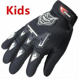 Hot Sale Kids Summer Full Finger Motorcycle Gloves Child Moto Luvas Motocross Leather Motorbike Guantes Children Racing Glove
