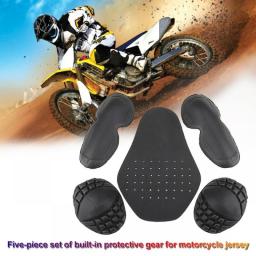 4/5Pcs Motorcycle Removable Riding Shoulder Elbow Back Protector Pad Set Built-in Motorcycle Racing Guard Motorcycle Accessories