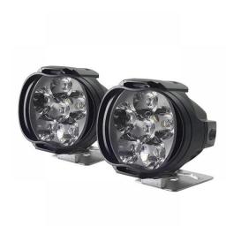 1 Set High Brightness 6 LED Motorcycle Headlight Car Auxiliary Headlight Fog Lamp Motorcycle Headlight Control Switch