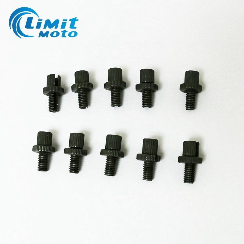 Universal 10pcs/lot M8*27 Alloy slotting screws Motorcycle Cable Brake Clutch Line Adjusters Pair Adjustment Screws
