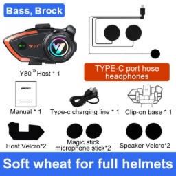 VR Robot Bluetooth Motorcycle Intercom 1000M Helmet Headsets Y80-2x CVC DSP Noise Reduction Moto Handsfree Headphones Interfono