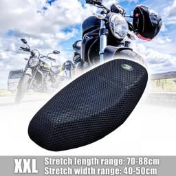 X Autohaux 1Pcs M-XXL Anti-Slip 3D Mesh Fabric Seat Cover Breathable Waterproof Motorcycle Motorbike Scooter Seat Covers Cushion