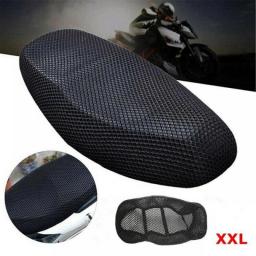 Motorcycle Breathable Seat Cover Pads Polyesters 3D Spacer Mesh Motorbike Black Anti-Slip Cushion Mesh Net Auto Accessories