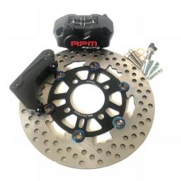 CNC Motorcycle Scooter RPM 82mm Brake Calipers With 220mm Brake Disc Adapter Bracket For Honda Dio Yamaha Aerox BWS RSZ