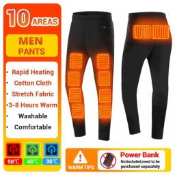 Heated Thermal Underwear Winter Heating Jacket Skiwear Heated Jacket Fleece Warm Autumn Top Pants USB Electric Heating Clothing