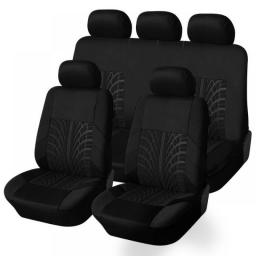 Embroidery Car Seat Covers Set Universal Fit Most Cars Covers With Tire Track Detail Styling Car Seat Protector