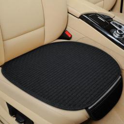 Universal Size Anti-slip Car Seat Cover Car Seat Front Seat Protector Cushion Linen Fabric Car Accessories No Backrest