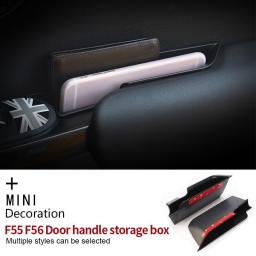 Dedicated Door Storage Box Door Handle Modified Storage Box For Mini Cooper S One F55 F56 Car Seat Organize Box Car Accessories