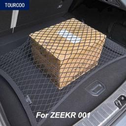 For ZEEKR 001 Rear Trunk Net Bag Luggage Non-slip Elastic Hanging Pocket Car Interior Accessories