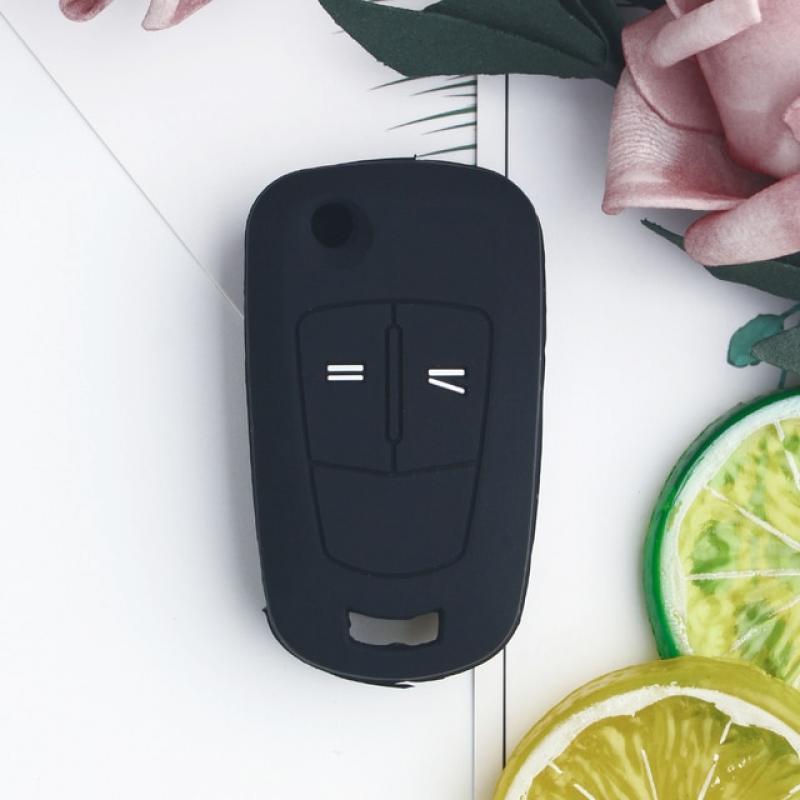 KEYYOU Silicone Remote Key Cover Fob Case For Opel Vauxhall Corsa Astra Vectra Signum Remote Flip Folding Car Key Shell 2 Button