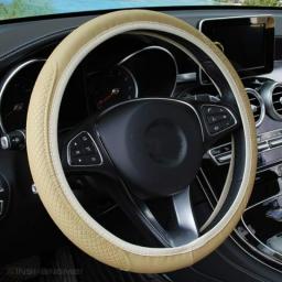 Steering Wheel Cover Universal Car Steering Wheel Cover Cubre Volante Auto Car Wheel Cover Embossing Leather Car Accessories