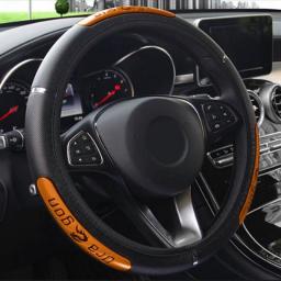 1PC New Universal Car Steering Wheel Cover Reflective Pu Leather China Dragon Design Auto Steering Wheel Protector 38cm
