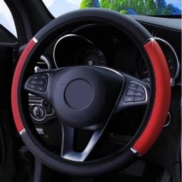 Universal Car Steering Wheel Braid High Quality Leather Anti-Slip 8 Color Car Steering Wheel Cover Car-styling Auto Accessories