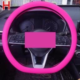 Universal Car Steering Wheel Silicone Cover Soft Wear-resistant Non-slip Steering Wheel Protective Case Car Accessories