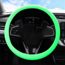 Car Universal Silicone Steering Wheel Cover Elastic Glove Cover Texture Soft Multi Color Auto Decoration DIY Accessories