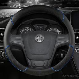 Microfiber Leather Car Steering Wheel Cover 38cm 15