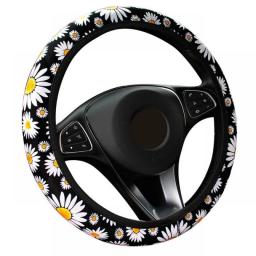 Universal Car Cute Daisy Flower Car Interior Decoration Knitted Steering Wheel Cover Styling Interior Accessories Product