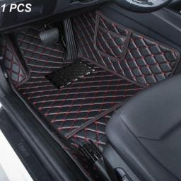 Custom Automotive Car Floor Mats For VW Passat B7 2012 2013 2014 2015 Auto Luxury Leather Men Women Car Mats Full Coverage
