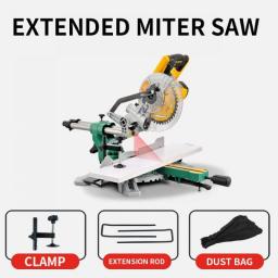 J1G-ZP-190 7-Inch Woodworking Chainsaw With Extended Rail 220V Multi-Function Miter Saw Bevel 45 Degrees 1500W
