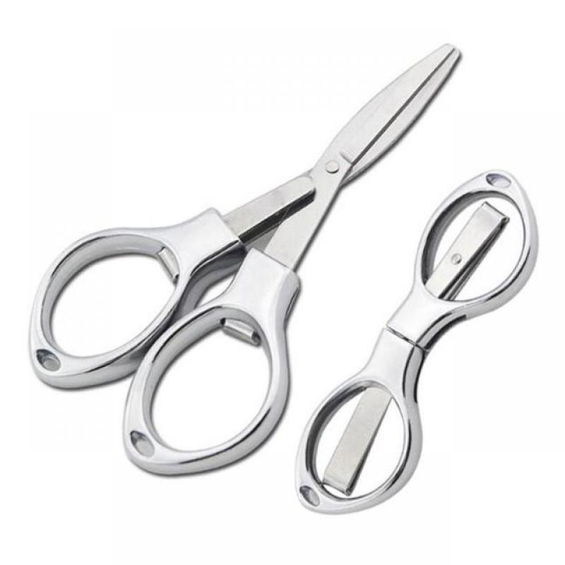 Mini Foldable Portable Stainless Steel Scissors 8-Shape Glasses Cut Fishing Line Scissors