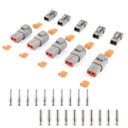 JRreadyST6284 DTP Connector Kit 5 Set, 2Pin Waterproof Electrical Connectors Kit With 10 Pair 14-12AWG(2.0-4.0mm²) Solid Contact