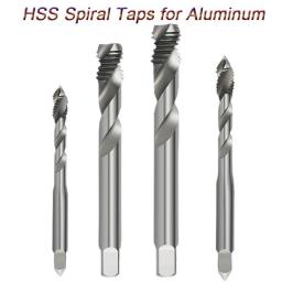 Metric HSS Spiral Flute Tap Thread Taps For Aluminum Non-Ferrous Metals Processing Blind Holes M2 M3 M4 M5 M6 M8 M10 M12 Screw
