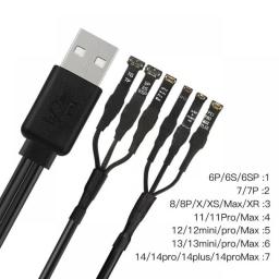 WYLIE IPhone Power-On Cable 3A One-to-two USB Cable (6 Ports)  6G - 14 Pro Max Mobile Phone Repair Special Power-On Power Cable
