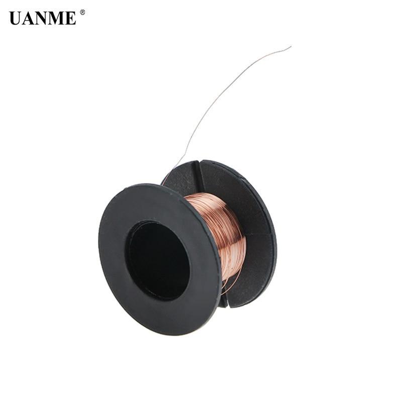 UANME NT 0.1mm Copper Solder Soldering PPA Enamelled Reel Wire for Mobile Phone Computer PCB Welding Repair Tools Length 15m
