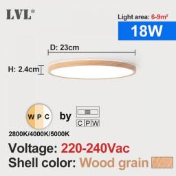 Modern LED Ceiling Light Wood Grain Golden One Light With 3 Colors Home Lighing Kitchen Bedroom Bathroom Surface Ceiling Lamp